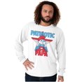 thumbnail image 4 of USA American Patriotic Papa Smurf Men's Long Sleeve Tee T Shirt Brisco Brands L, 4 of 6