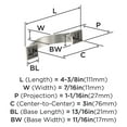 thumbnail image 3 of Amerock Sheffield 3 inch (76mm) Center-to-Center Satin Nickel Cabinet Pull, 10 Pack, 3 of 3