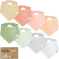 thumbnail image 1 of Baberos para Bebé KeaBabies Paquete de 8 Bandana de Muselina de Algodón Suave, 1 of 9
