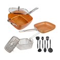 thumbnail image 2 of de utensilios de aluminio, para freír de 24 tapa, apto para lavavajillas, rejilla para profunda 11 piezas Gloria Bandeja cuadrada, 2 of 9