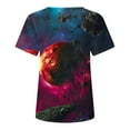 thumbnail image 5 of Penkiiy Galaxy Printed Shirt,Womens 3D Top Blouse Novelty Graphic Breathable Quick Dry Sleeveless Beach T-Shirt L Multicolor, 5 of 6
