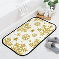 thumbnail image 4 of GZHJMY Bathroom Rugs Mats Non-Slip, Soft Microfiber Absorbent Bath Mats for Shower Bathtubs, Christmas Gold Snowflakes Indoor Entrance Door Mats Bedroom Laundry 36”x24” Carpet Runner, 4 of 7