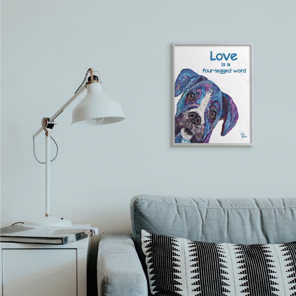 Stupell Industries Love is a Four-Legged Word Pet Dog Phrase Designed by Lisa Morales