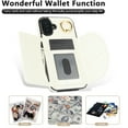 thumbnail image 7 of for iPhone 16 Wallet Case with Card Holder Women Men, Flip PU Leather Kickstand Shockproof Protective Phone Cover Magnetic Clasp 360 Rotation Ring Stand for iPhone 16, White, 7 of 7