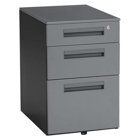 Ofm Mesa 3 Drawer Pedestal Mobile File Cabinet In Gray Walmart