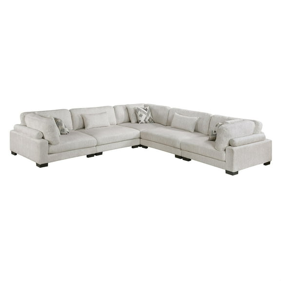 Lexicon Corydon Microfiber 5-Piece Modular Sectional in Beige