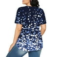 thumbnail image 5 of Hvyesh Summer Tops for Women 2025 Cute Floral Graphic Tee Shirt Dressy Round Neck Short Sleeve Tunic Pullover Petite Ladies Blouses, 5 of 6