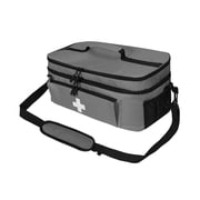 Yinanstore Empty First Aid Bag Emergency Kits Organizer Storage Pouch Multifunctional Medical Storage Bag Portable for Travel Gym Hiking Gray