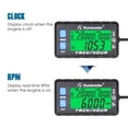 thumbnail image 4 of Runleader Compteur d'Heures Tachymètre, Rappel d'Entretien, Rappel d'Alerte RPM, Réglage des Heures Initiales, Batterie Remplaçable, pour Tondeuse à Gazon Générateur Équipement Marin ATV et à Essence (HM058B-BU), 4 of 4