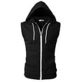 thumbnail image 3 of H2H Mens Casual Slim Fit Zip-up Hoodie Vest Lightweight Sleeveless Hooded (CMOHOSL08), 3 of 6