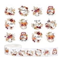 thumbnail image 2 of Roll of 500 Round Fall Stickers, Watercolor Halloween Harvest Pumpkin Labels, Hello Fall Thanksgiving Autumn Themed Self-Adhesive Circle Stickers for Gift Sealing Envelope Packaging Craft Decor, 2 of 7