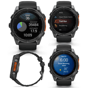 Garmin Fenix 8 51 mm, AMOLED Multisport GPS Smartwatch, Slate Gray with Black Silicone Band, Built-in LED Flashlight with Wearable4U Power Bank Bundle