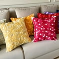 thumbnail image 4 of The HomeCentric Pillow Covers, Pink Pillow Cover Pack of 2, 20x20 inch (50x50 cm) Designer Fuchsia Pink Throw Pillow Cover, Ribbon Fuchsia Rose Flower Floral Theme Pillow Cover, Floral - Fuchsia Power, 4 of 10