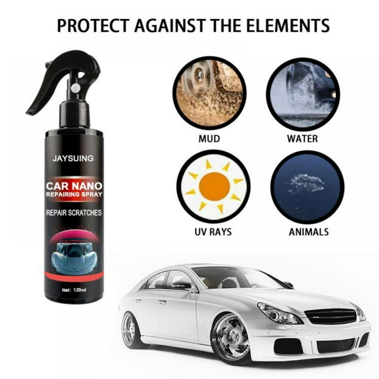 120ML Car Scratch Repair Nano Spray, Nano Coating Wax Car Scratch Remover Ceramic  Car Coating, Deep Shine Slick Surface and Long-Lasting Protection 