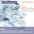 LotFancy 100 Packs 3Gram Silica Gel Packets, Indicating Desiccant