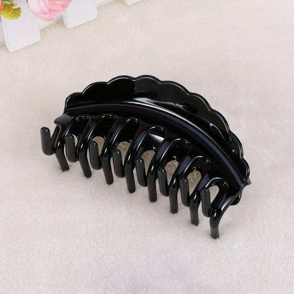 Raindrops Hair Clips 1Set Black Plastic Claw Shape Non Slip Water Protection Simple 2x1 9x1 6in