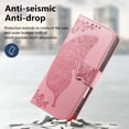 thumbnail image 5 of Decase for Apple iPhone 17 Pro Max 2025 Fashion Wallet Case with Card Holder, Butterfly & Flower Embossed Folio PU Leather Flip Card Slots Kickstand Shockproof Case for Women and Men,Pink, 5 of 10