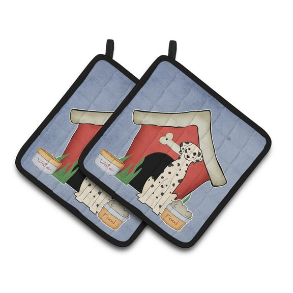 Carolines Treasures BB2851PTHD Dog House Collection Dalmatian Pair of Pot Holders  7.5HX7.5W multicolor