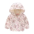 thumbnail image 1 of Chaqueta para niños y niñas, primavera y otoño, gorro fino, camisa con cremallera de moda bonita para bebés, abrigo para niños, 1 of 5