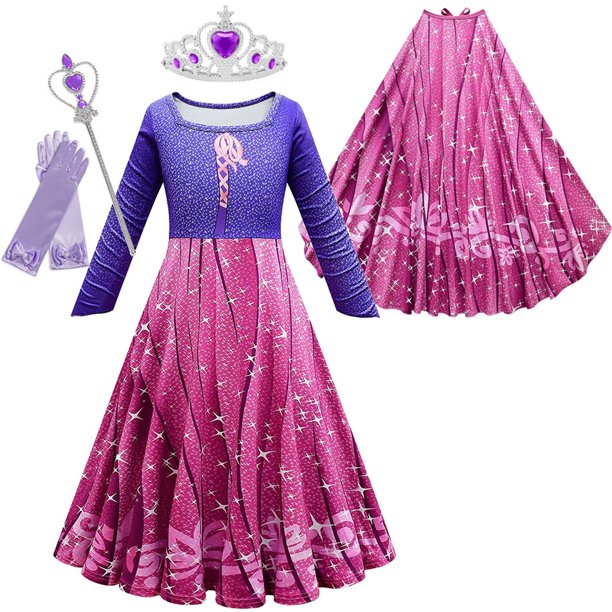 Frozen Anna Encanto Disfraces para niñas Isabella Fiesta de cumpleaños de Halloween Prom Cosplay Rapunzel Snow White Merida Princess Dress2T (Etiqueta 100) Gao Jinjia LED