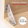 thumbnail image 4 of Conector Esquina Universal para Muebles Hugtrwg 10 Unidades Acero Inoxidable, 4 of 9