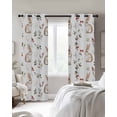 thumbnail image 4 of Botanical Rabbit Blackout Curtains for Bedroom Living Room Darkening Curtains 54 Inch Long Watercolor Pastoral Plant Leaves Flower Short Curtain for Small Window Treatment Grommet Drapes 52"x54"x2, 4 of 9