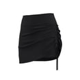 thumbnail image 4 of Aihuaihua Tennis Skirts for Women Bodycon Casual Mini Skirts Adjust Drawstring Ruched Short Skirt Club Skirt Black XL, 4 of 6