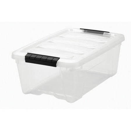 Childrens Tzedakah Box - IRIS 12 Quart Stack & Pull™ Box, Clear, Single Unit