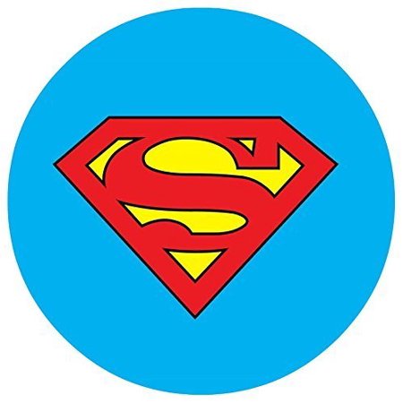 Superman Logo Edible Image Photo 8 Round Cake Topper Sheet