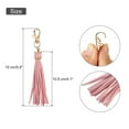 thumbnail image 2 of 10pcs PU Leather Tassels, 6" Keychain Tassel Charm Tassel with Lobster Swivel for Jewelry Making(Light Pink), 2 of 6
