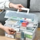 thumbnail image 4 of Matsuzay Caja de botiquín multifuncional de gran capacidad para todas las necesidades médicas contenedor de medicina Almacenamiento y organización del hogar rosa, 4 of 6