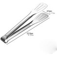 thumbnail image 2 of 4 pinzas de cocina de acero inoxidable de 9 pulgadas, pinzas para servir, pinzas para cocinar, pinzas para barbacoa resistentes al calor, utensilios para asar, freír, servir barbacoa (plata) Vhermosa Decoración, 2 of 5