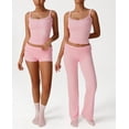 thumbnail image 2 of PISONIC Women's Two Piece Outfit Lace Trim Top and Shorts Set 2 Piece Lounge Sets Gym Yoga Athletic Clothes, 2 of 8