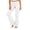 White, variant on Women's High Waist Flared Yoga Pants Fold Over Waistband Bootcut Pants Stretch Workout Lounge Trousers with Pockets,Dark Gray,S