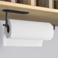 thumbnail image 2 of Self Adhesive Paper Towel Holder Under Kitchen Cabinet,Paper Towel Rack Stick on Wall, Matte Black Paper Holder Mounted Vertical or Horizontal in Scre, 2 of 3