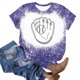 thumbnail image 3 of Camisas de Mujer Casual Impreso Cuello Redondo Manga Corta Superior, Blusa de Moda para Uso Diario Y de Fiesta, 3 of 4