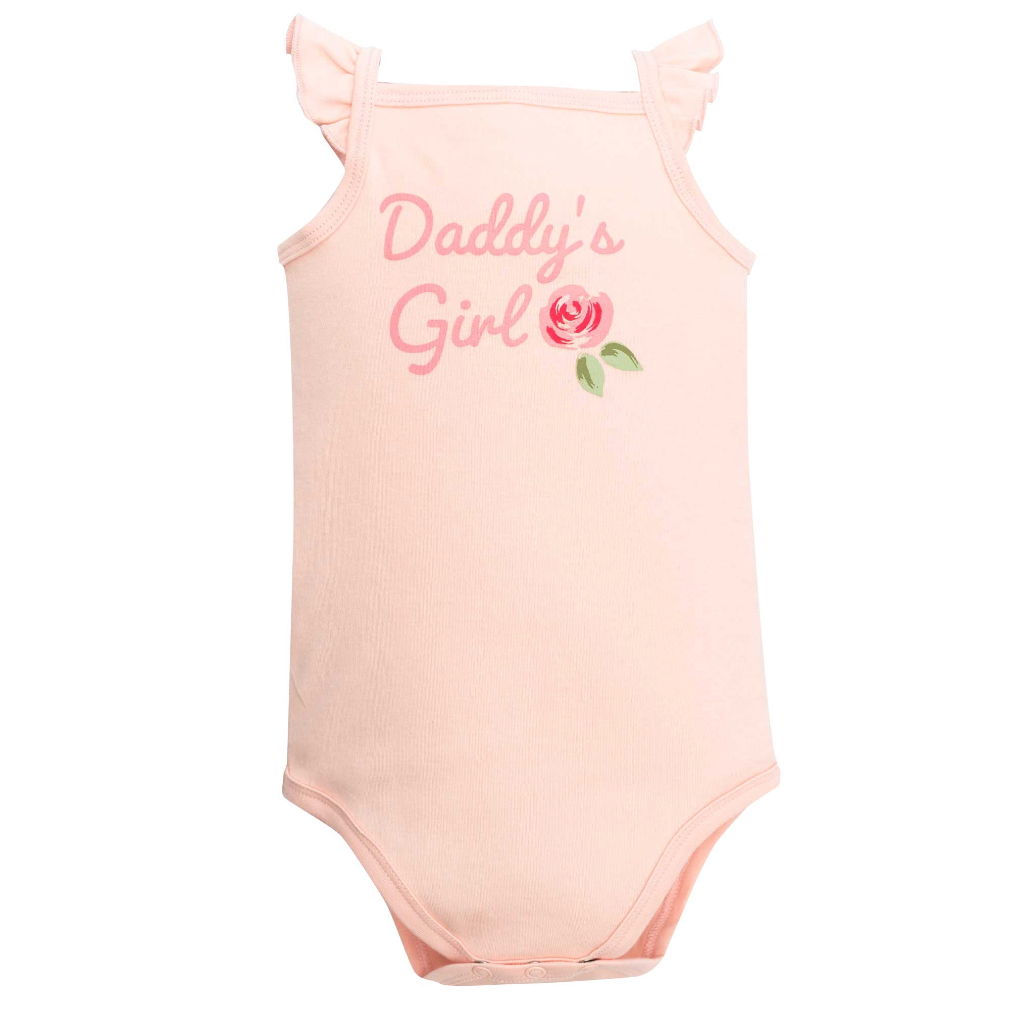 Hudson Baby Girl Cotton Bodysuit, Shorts and Shoe Set, Coral Floral, 0-3 Months