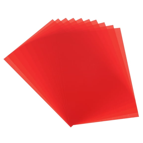 10 Pcs Shrink Plastic Sheets, 8x12 Inch Shrink Films Paper, Red