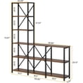 thumbnail image 2 of Tribesigns 9 Shelves Industrial Bookshelves,  Ladder Corner Etagere Bookcase, Rustic 6-Tier Display Open Shelf Storage Organizer, 2 of 6