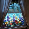 thumbnail image 7 of Stained Glass Window Film, Flower Static Cling Privacy Film Decorative UV Sun Blocking Non-Adhesive Glass Covering, Removable Reusable Colorful Stickers for Home Bathroom Door Living Room Kitchen, 7 of 7