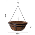thumbnail image 6 of Mainstays 16in Round Metal Hanging Basket with Coconut Fiber Liner, 6 of 7