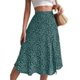 thumbnail image 4 of Falda de mujer, falda con estampado floral, falda de viaje dividida, falda de verano, salida de alta intensidad, 4 of 6