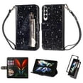 thumbnail image 1 of Case for FOXDOCK Samsung Galaxy Z Fold3 5G Glitter Zipper Wallet Case with Short Hand Strap, 1 of 4