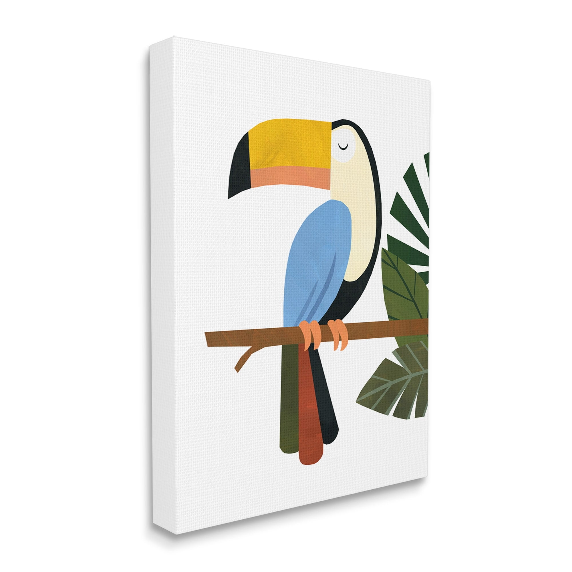 Stupell Industries Modern Toucan Bird Perched Jungle Animals & Insects Painting Gallery Wrapped Canvas Print Wall Art