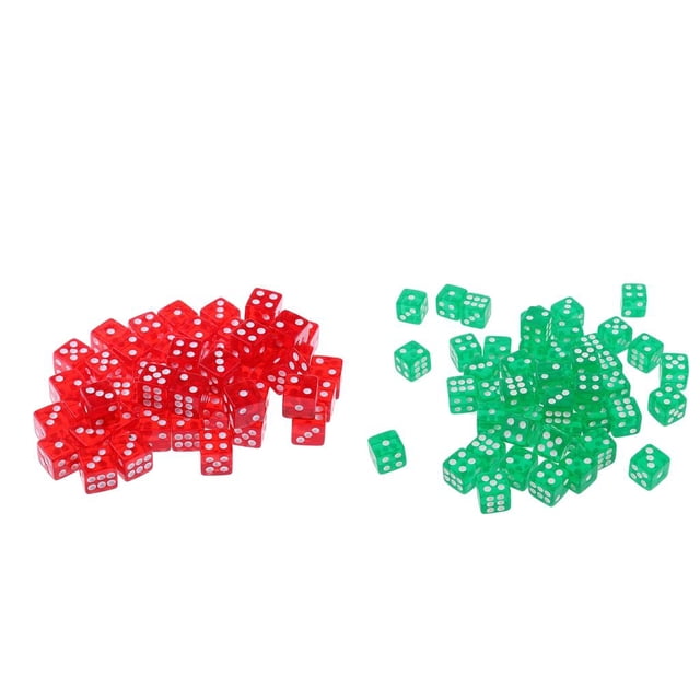 100 Unids 12 Mm Dados De Acrílico Mueren Rpg Ktv Suministro De Entretenimiento Hugo Dados de acrílico de seis caras