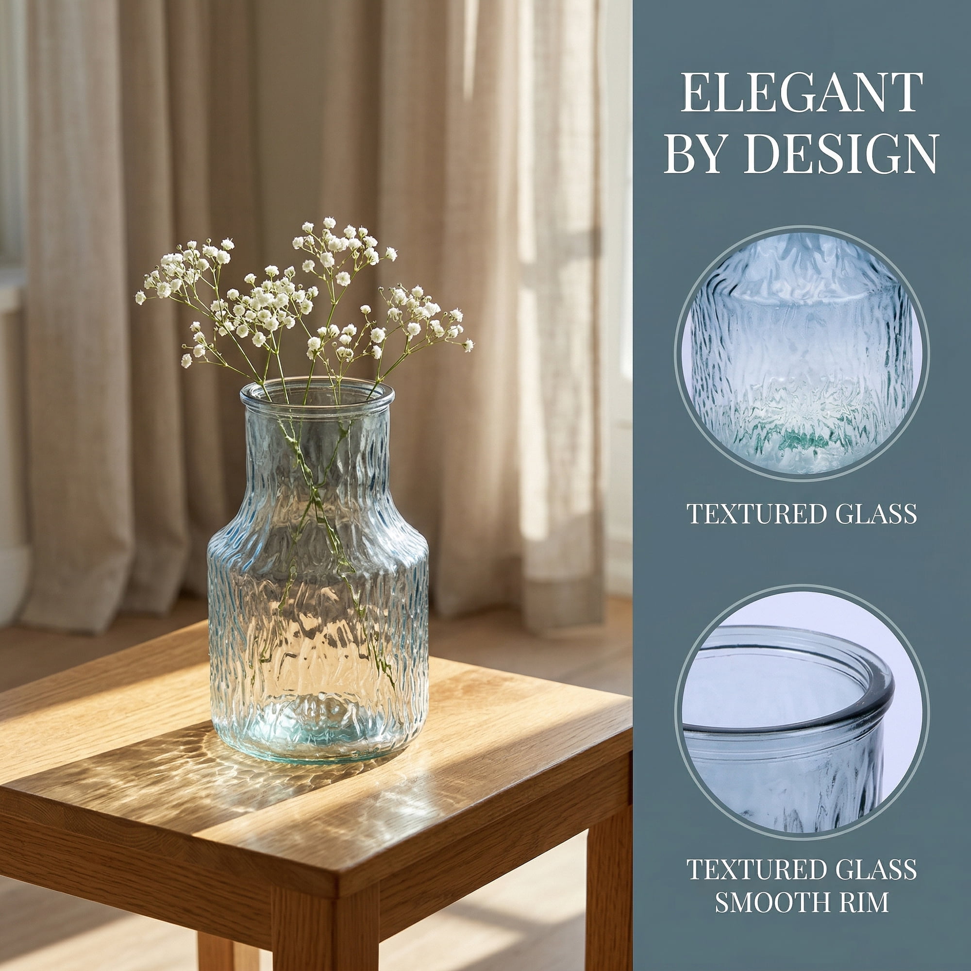 Unique Bargains Modern Geometric Wide Mouth Thickened Flower Vase Ash 5.3"x5.3"x8.3"