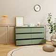 thumbnail image 2 of KTENME 2024 New 6 Drawer Double Dresser, Modern Storage Tower Clothes Organizer with 6 Extra Deep Sliding Drawers, for Living Room, Bedroom, Entryway, 2 of 5