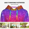 thumbnail image 6 of KLL Rainbow Glitter for Womens Pullover Hoodie with Pocket Hooded Long Sleeve Shirts Sweatshirt for Women-XX-Large, 6 of 7