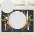 thumbnail image 3 of Ambesonne Psychedelic Place Mats Set of 4, Mystic Moon Sun, Standard Size, Yellow Dark Blue, 3 of 6