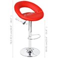 thumbnail image 4 of vidaXL Tabourets de Bar 2 Pcs Rouge Similicuir, 4 of 5